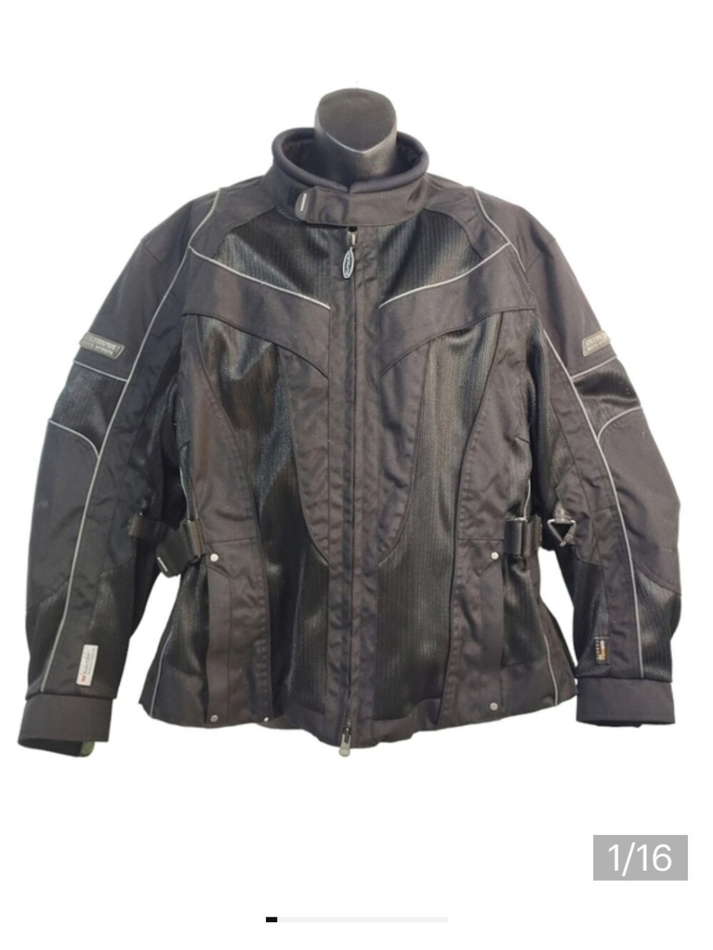 Olympia Moto Sports Women's Black Moto Jacket Size XL